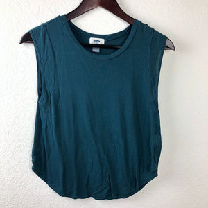 Old Navy Womens Sleeveless Tee, Blue Small Petite